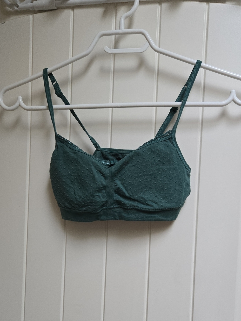 Kids Training Everyday Seamless Bralette in Forest Green Adjustable Straps
